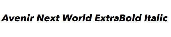 Avenir Next World ExtraBold Italic