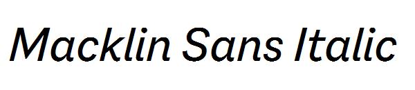 Macklin Sans Italic