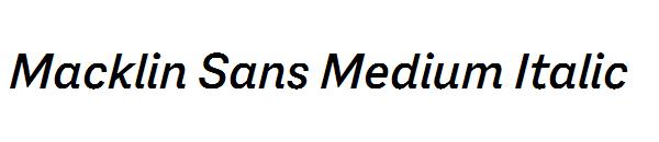 Macklin Sans Medium Italic