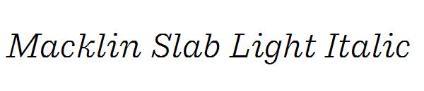 Macklin Slab Light Italic
