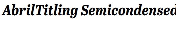 AbrilTitling Semicondensed Bold Italic