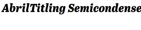 AbrilTitling Semicondensed Extrabold Italic