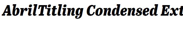 AbrilTitling Condensed Extrabold Italic