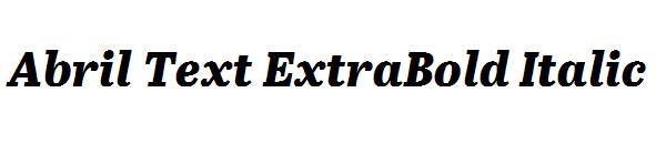Abril Text ExtraBold Italic