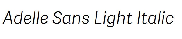 Adelle Sans Light Italic