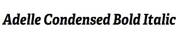 Adelle Condensed Bold Italic