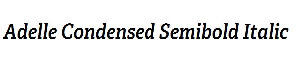 Adelle Condensed Semibold Italic