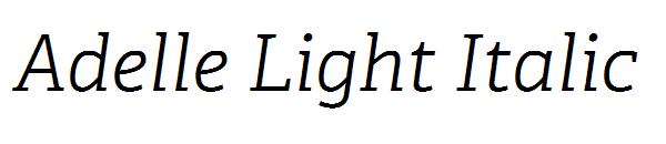 Adelle Light Italic