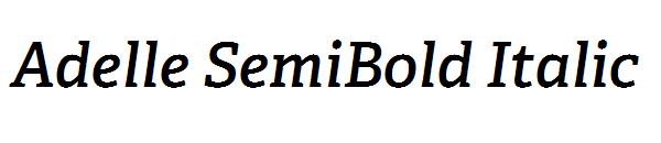 Adelle SemiBold Italic