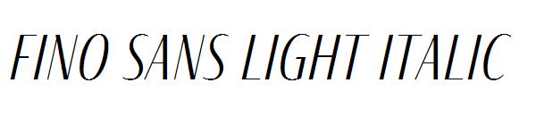 Fino Sans Light Italic