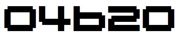 04b20字体