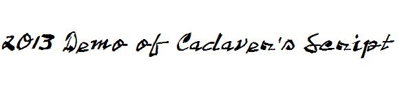 2013 Demo of Cadaver's Script字体