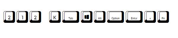 212 Keyboard字体