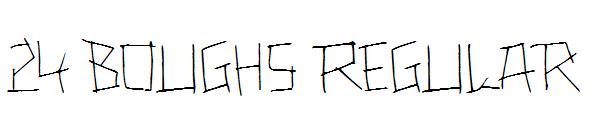 24 boughs Regular字体