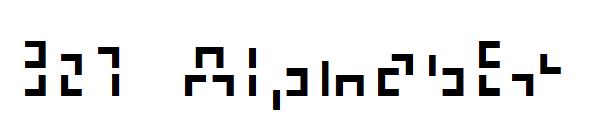 321 Alphabet字体