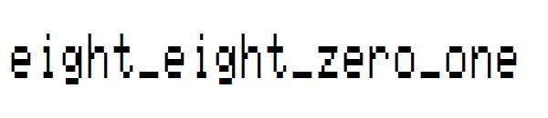 eight_eight_zero_one字体