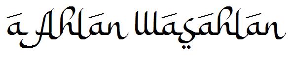 a Ahlan Wasahlan字体