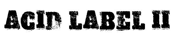ACID LABEL II字体