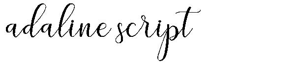 adaline script字体