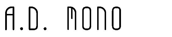 A.D. MONO字体
