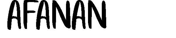 afanan字体