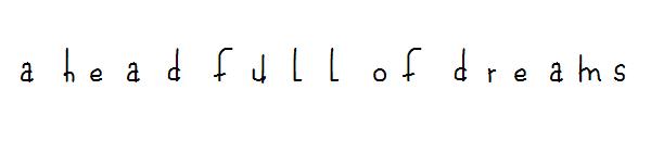 a head full of dreams字体