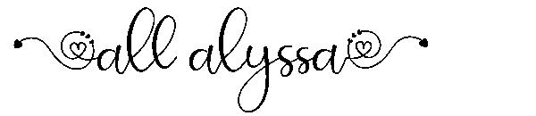 All Alyssa字体