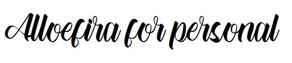 Alloefira for personal字体