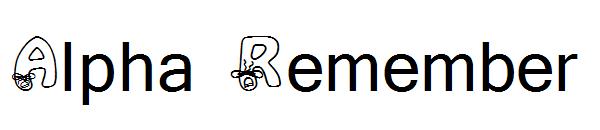 Alpha Remember字体
