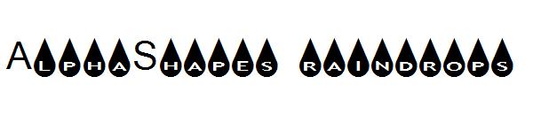 AlphaShapes raindrops字体