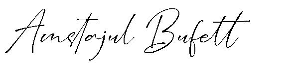 Amstajul Bufett字体