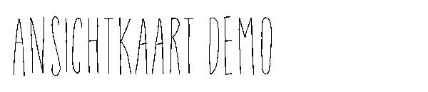 Ansichtkaart DEMO字体