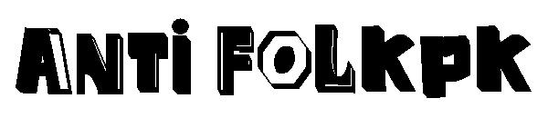 anti folkpk字体