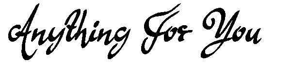 Anything For You字体