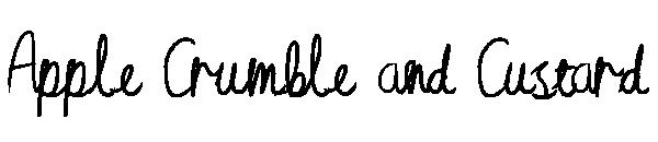 Apple Crumble and Custard字体