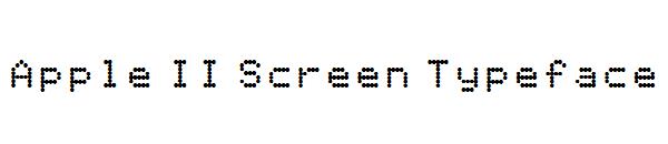 Apple II Screen Typeface字体