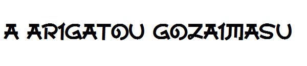 a Arigatou Gozaimasu字体