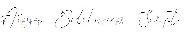 Arsya Edelwiess Script字体