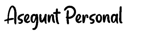 Asegunt Personal字体
