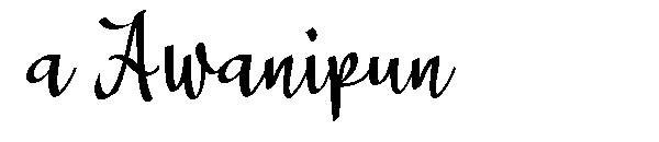 a Awanipun字体