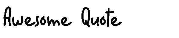Awesome Quote字体