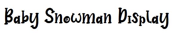Baby Snowman Display字体