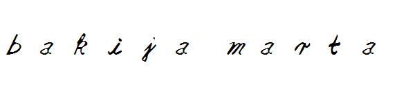 bakija marta字体