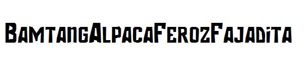 BamtangAlpacaFerozFajadita字体