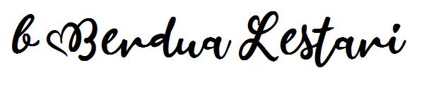 b Berdua Lestari字体