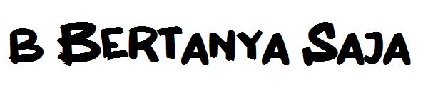 b Bertanya Saja字体