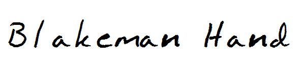 Blakeman Hand字体