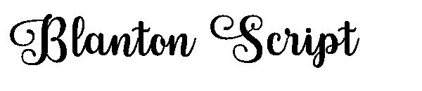 Blanton Script字体