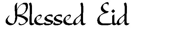 Blessed Eid字体