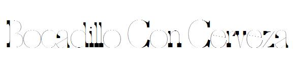 Bocadillo Con Cerveza字体